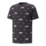 4k PUMA 673367-01 ESS+ LOGO POWER AOP Tee black